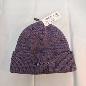 Women's Adidas Script Fold Beanie Hat, OSFA